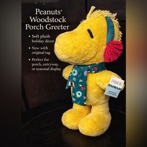 💛 Peanuts® Woodstock Porch Greeter Plush – New w/ Tag